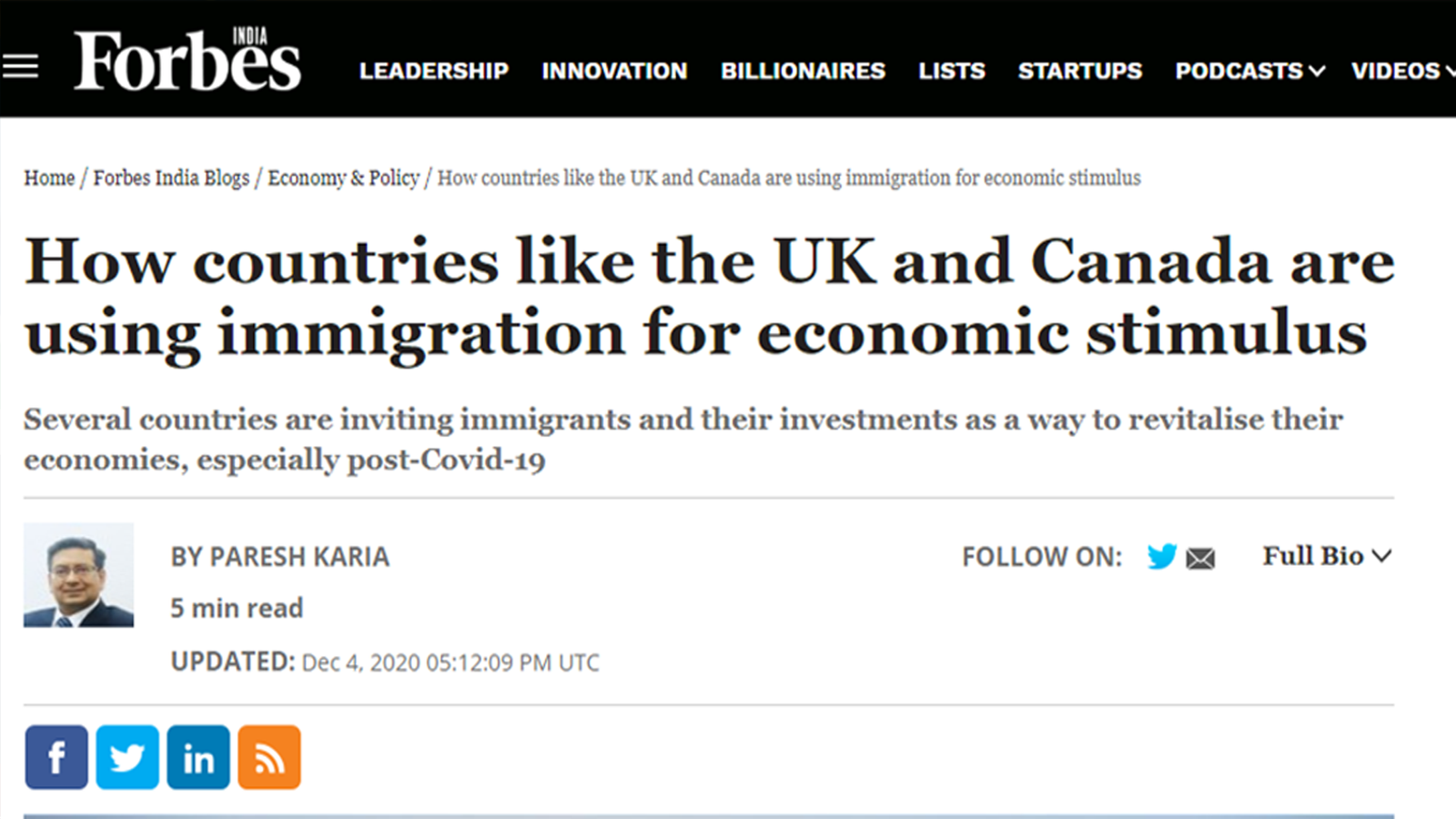 paresh karia on forbes india